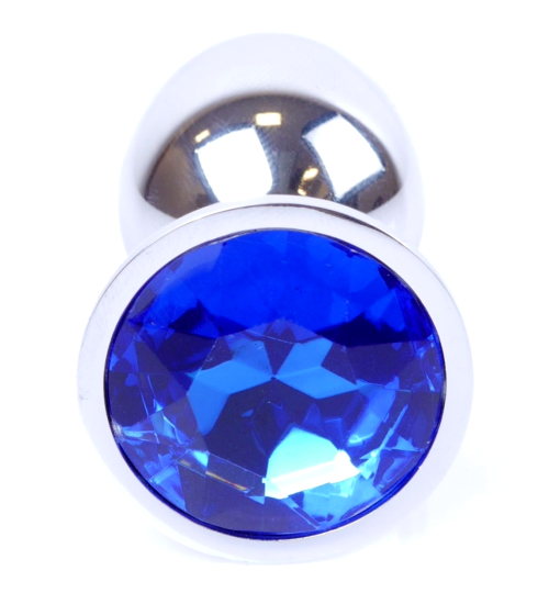 Arcypiękny plug z niebieskim diamentem