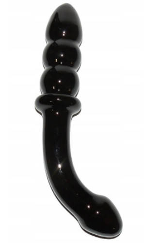 Lovetoy -szklane czarne dildo 