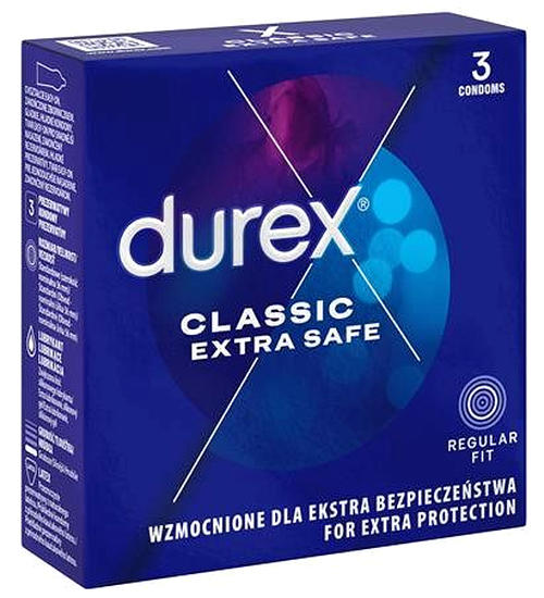 Wzmocnione Prezerwatywy Durex Classic Extra Safe