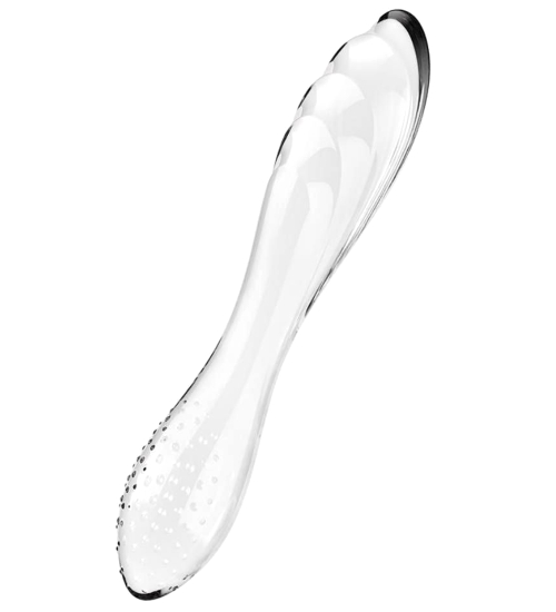 Szklane dwustronne dildo Satisfyer